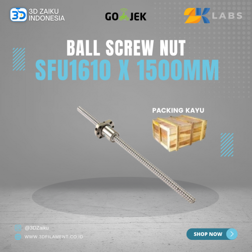 ZKLabs CNC Ball Screw SFU1610 with Ball Screw Nut 1500 mm Length